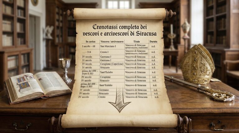 Elenco dei Vescovi di Siracusa