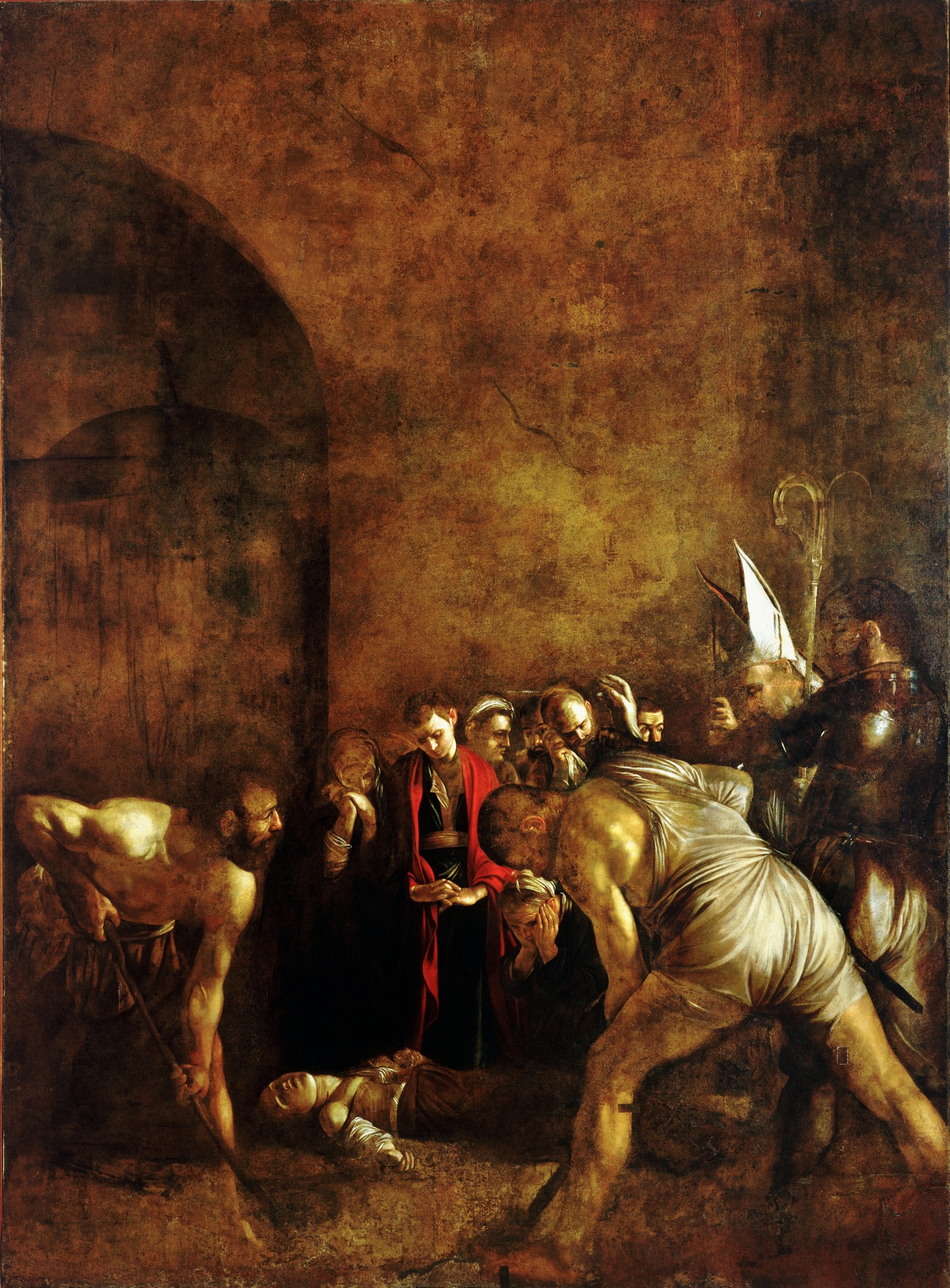 Il Seppellimento di Santa Lucia, Caravaggio, 1608, Basilica Santuario di Santa Lucia al Sepolcro, Siracusa