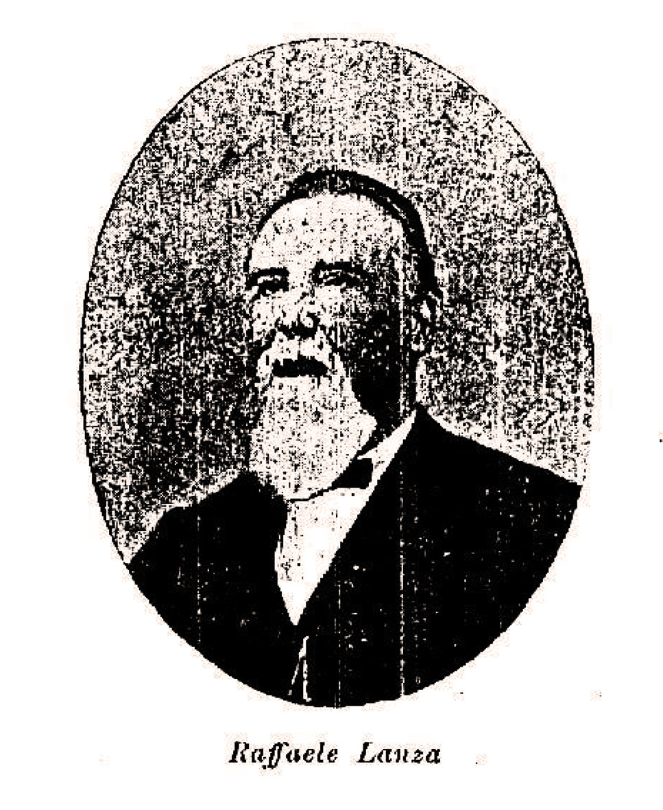Ritratto xilografato di Raffaele Lanza, patriota risorgimentale e sindaco di Siracusa dal 1885 al 1889.