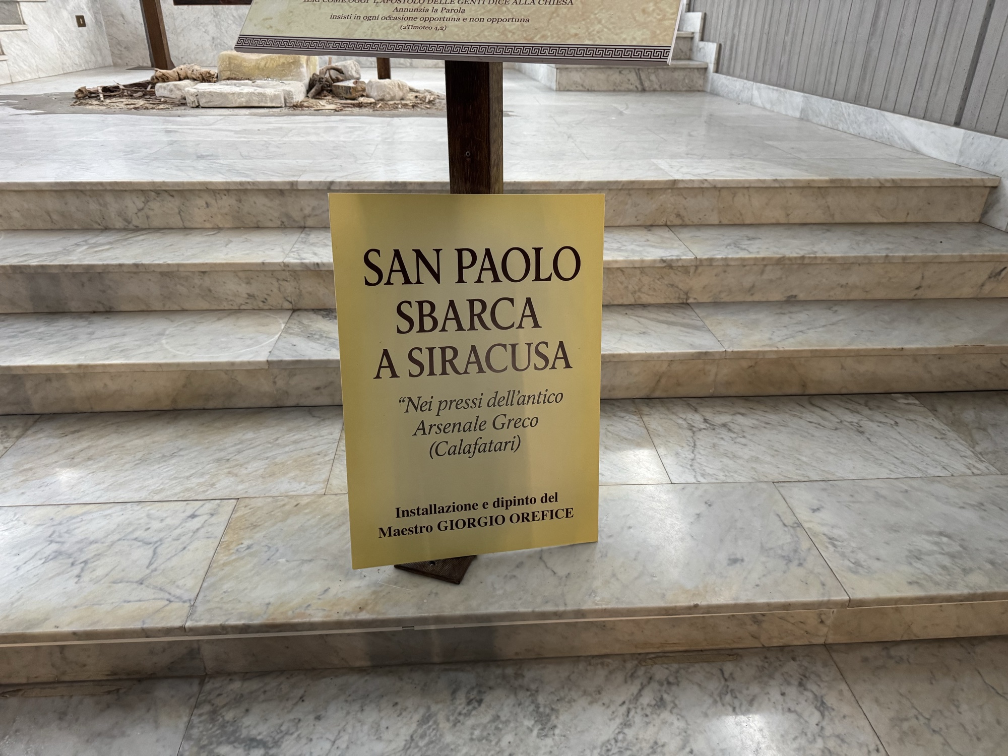 Cartello San Paolo Sbarca a Siracusa