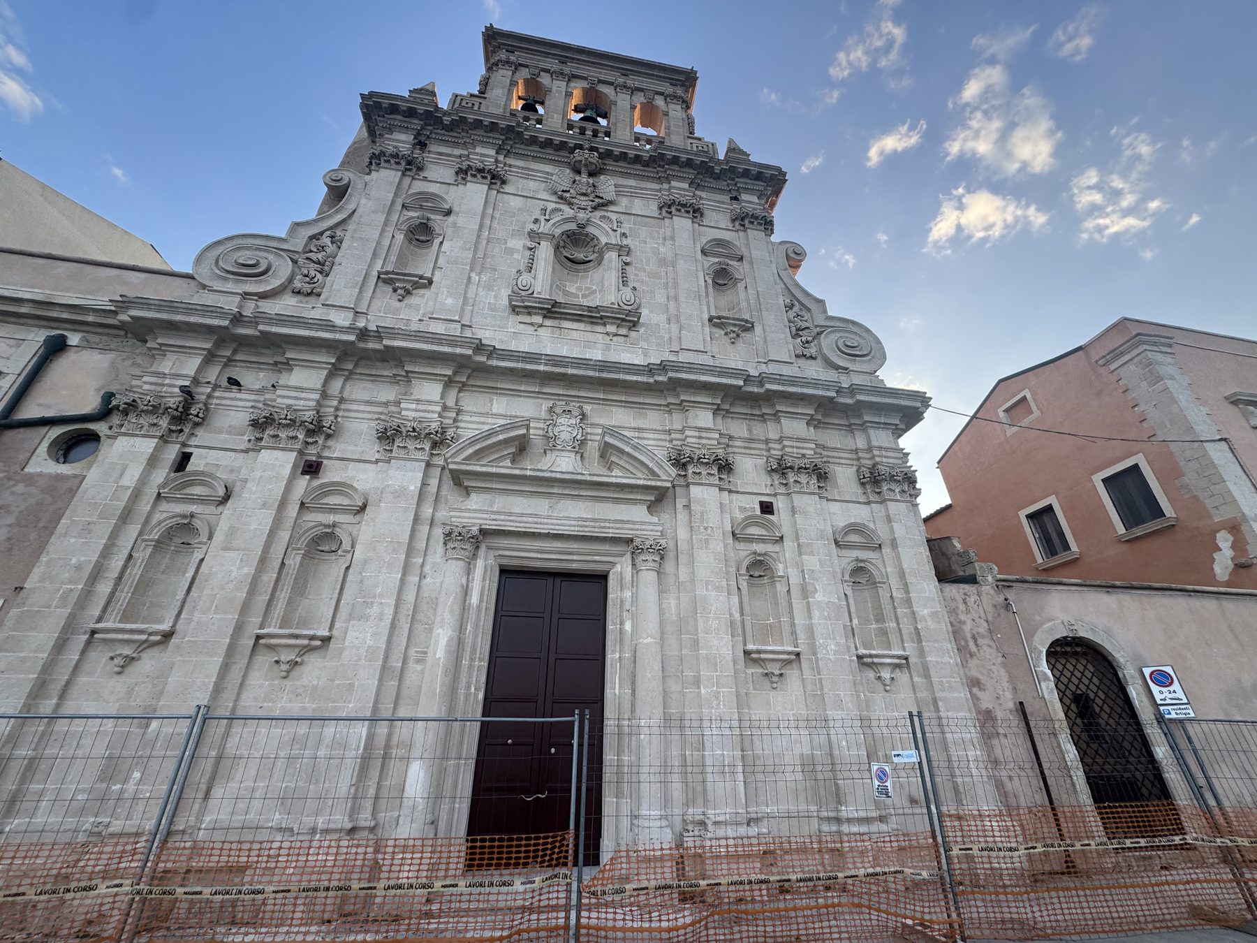 Facciata della Chiesa dello Spirito Santo di Siracusa, progetto di Pompeo Picherali, 1727