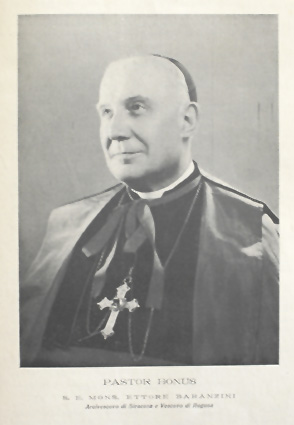 Ritratto di monsignor Ettore Baranzini, arcivescovo metropolita di Siracusa dal 1933 al 1968