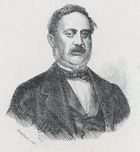 Ritratto incisorio di Filippo Cordova, patriota e politico italiano, deputato di Siracusa e ministro del Regno d'Italia, da Il Parlamento del Regno d'Italia (1861)