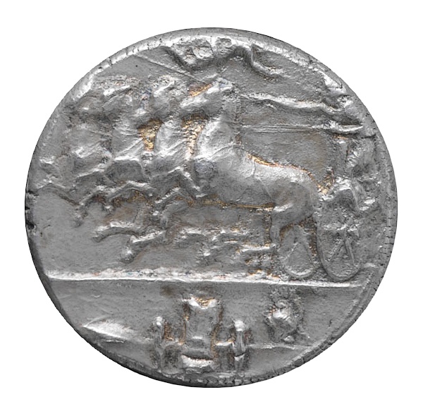 Decadramma d'argento di Siracusa firmato da Eveneto, fine V secolo a.C.