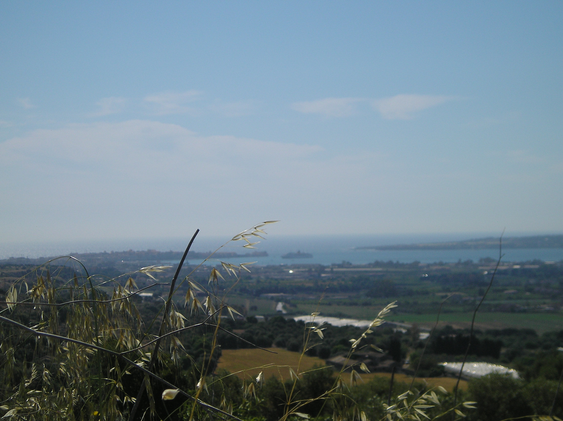 Veduta del Porto Grande di Siracusa dall'altopiano delle Epipoli