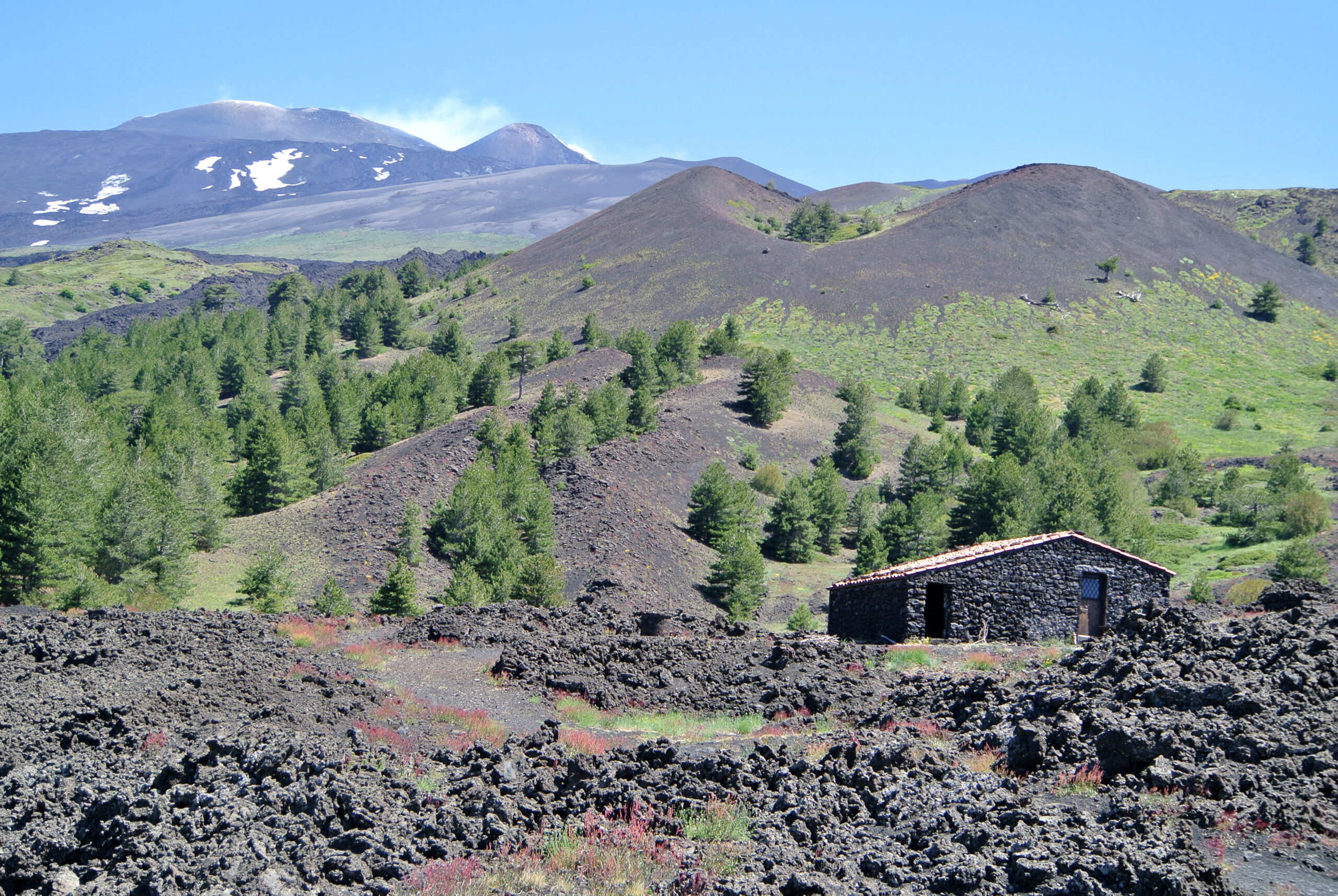 L'Etna visto da sud, il vulcano da cui Gerone trasse il nome della città di Aitna