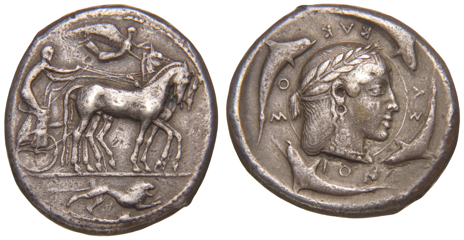 Il decadramma Damareteion d'argento di Siracusa