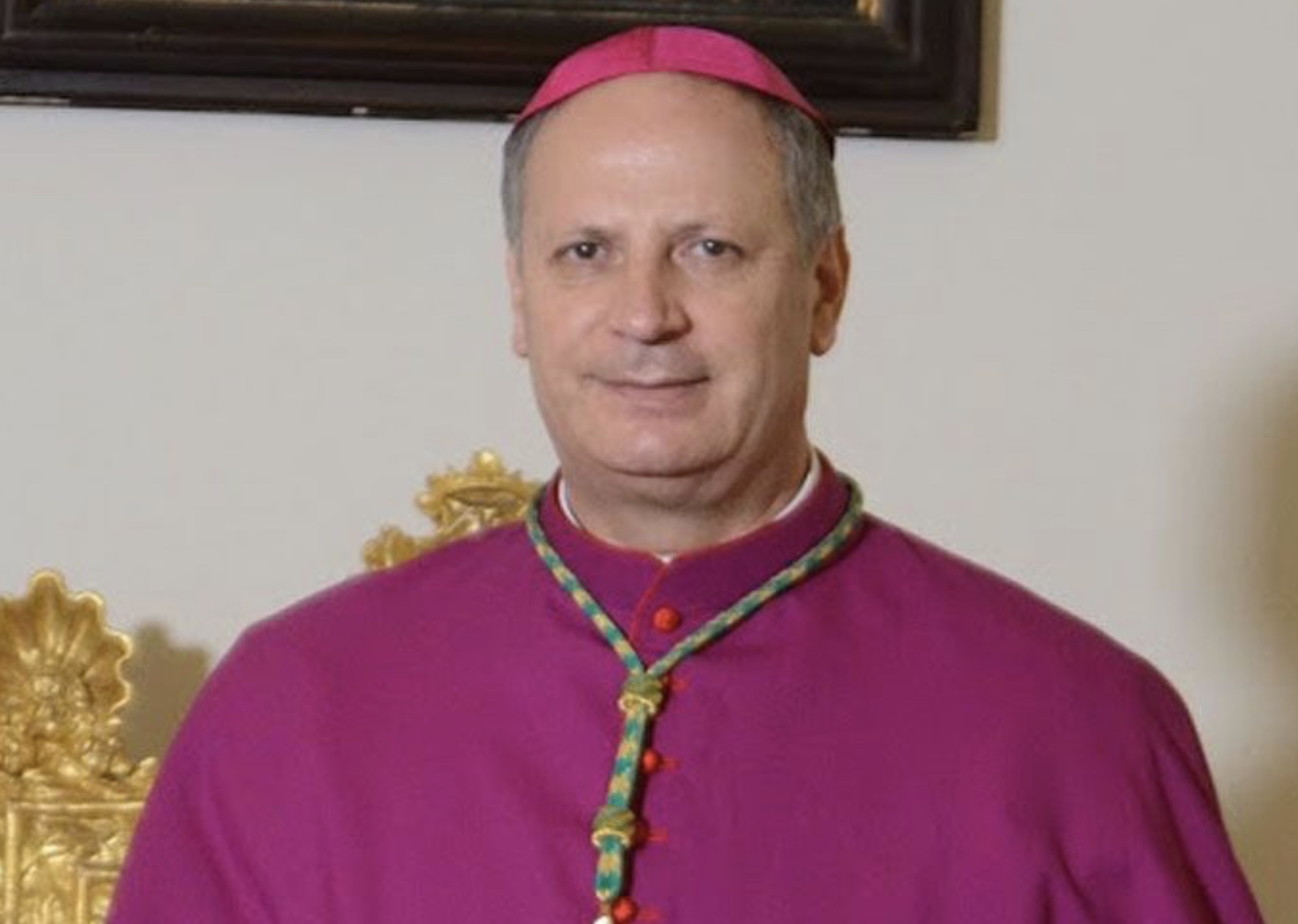Ritratto fotografico di monsignor Francesco Lomanto, arcivescovo metropolita di Siracusa